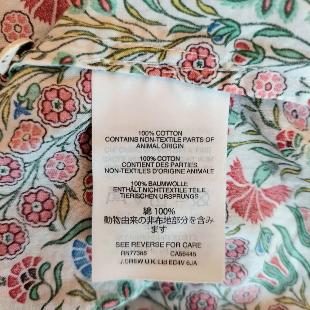 J. Crew Art Fabrics Floral Women's Button Down Shirt - Picture 6 of 6